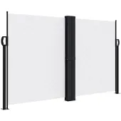 vidaXL Windscherm uittrekbaar 140x1200 cm wit