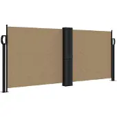 vidaXL Windscherm uittrekbaar 100x600 cm taupe