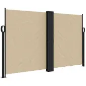 vidaXL Windscherm uittrekbaar 140x600 cm beige