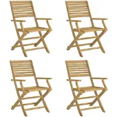 vidaXL Tuinstoelen 4 st inklapbaar 54,5x61,5x86,5 cm acaciahout