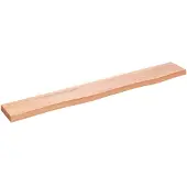 vidaXL Wandschap 80x10x2 cm behandeld massief eikenhout lichtbruin
