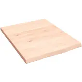 vidaXL Wandschap 40x50x2 cm onbehandeld massief eikenhout