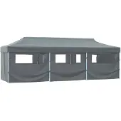 vidaXL Vouwtent pop-up met 8 zijwanden 870x291x315 cm antraciet