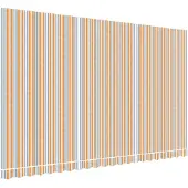 vidaXL Vervangingsdoek voor luifel 5x3 m polyester oranje en blauw