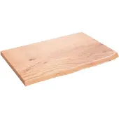 vidaXL Wandschap 60x40x2 cm behandeld massief eikenhout lichtbruin