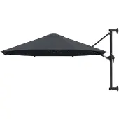 vidaXL Wandparasol met metalen paal 300 cm antraciet
