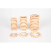 TickiT , natuurlijke houten ringen, groot, 0,8 rok/roky, hout, hout