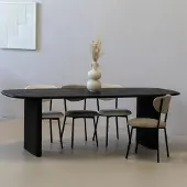 Giga Meubel Eettafel Gin Zwart Deens Ovaal 240cm
