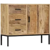 vidaXL Dressoir 88x30x71 cm massief mangohout