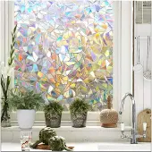 Homewell Raamfolie HR++ 90x200cm - Zonwerend & Isolerend - Statisch - Regenboog Scherven