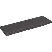 vidaXL Wandschap 60x20x2 cm behandeld massief eikenhout donkerbruin