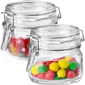Bormioli Rocco 2x Luchtdichte potten transparant glas 500 ml - Weckpotten
