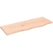 vidaXL Wandschap 80x30x2 cm onbehandeld massief eikenhout