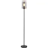 Freelight Vloerlamp Ventotto H 165 cm Ø 15 cm rook glas zwart