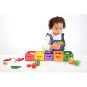 TickiT Houten Sorteerkratten met Groenten en Fruit | 27-delig