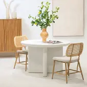 Giga Meubel Eettafel Miso Rond Wit 120cm