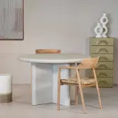 Giga Meubel Eettafel Miso Rond Beige 120cm