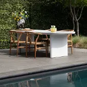 Giga Meubel Tuintafel Maya Deens Ovaal Wit 240cm