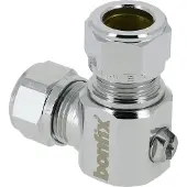 Bonfix Kogelstopkraan met schroevendraaier bediening 12mm knel haaks chroom 93695