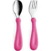 BABYJEM RVS Vork en lepel pink