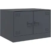 vidaXL Salontafel 67x50x44 cm staal antracietkleurig