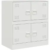 vidaXL Dressoir 67x39x73 cm staal wit