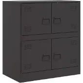 vidaXL Dressoir 67x39x73 cm staal zwart