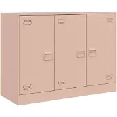 vidaXL Dressoir 99x39x73 cm staal roze