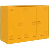 vidaXL Dressoir 99x39x73 cm staal mosterdgeel