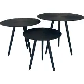 Oist Design Romee set of 3 Coffee Table - Aluminium Black - 48 x 48 x 40 cm