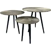 Oist Design Romee set of 3 Coffee Tables - Aluminium Champagne - 48 x 48 x 40 cm