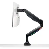 Kensington Smartfit one-touch gasgeveerde monitorarm voor 1 monitor zwart (met klem en bladdoorvoer)