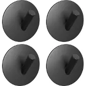 EAVY - Set van 4 Zelfklevende handdoekhaakjes RVS - Gunmetal