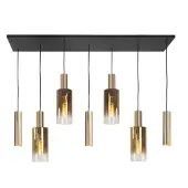 Highlight Hanglamp Perugia mat goud - 4x E27 - 3x GU10