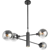 Steinhauer Design hanglamp Constellation zwart met smoke glas