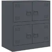 vidaXL Dressoir 67x39x73 cm staal antracietkleurig