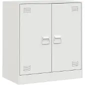 vidaXL Dressoir 67x39x73 cm staal wit