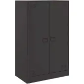 vidaXL Dressoir 67x39x107 cm staal zwart