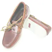 Lalizas Bootschoen Skipper - bruin leer met witte zool