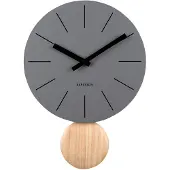 Karlsson Wandklok Arlo Pendulum - Grijs - Ø30cm - Wandklok Scandinavisch