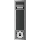 Xellanz Rocko toiletrolhouder met klep en reserverolhouder inbouw gunmetal