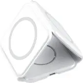 QDOS Chargeur sans Fil 3-en-1 PowerMag MagSafe Pliable Blanc