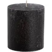 Rustik Lys Rustieke stompkaars 'Cylinder' Black, Ø 10cm, 70 branduren