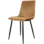 DS4U Eetkamerstoel Gaby velvet | DS4U fluweel goudkleurig 50x86x57 cm fauteuils | NADUVI
