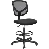 Bobbel Home - Ergonomische bureaustoel - Verstelbare voetsteun - Zwart