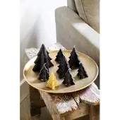 Home Society Kerstboomkaars 'Denn' Zwart Set van 6 L