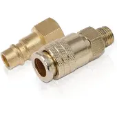 Powerplus slangaansluiting Euro/Orion, 2 stuks, goudkleurig, universele maat / stekker 220V, goudkleurig, universele maat