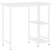 vidaXL Computerbureau 80x40x72 cm MDF en metaal wit