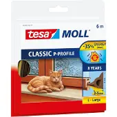 TESA Tochtstrip | | 6 meter (P-profiel, Zelfklevend, Bruin)