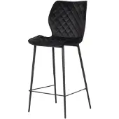 DS4U Ruby barkruk velvet 66 cm zwart
